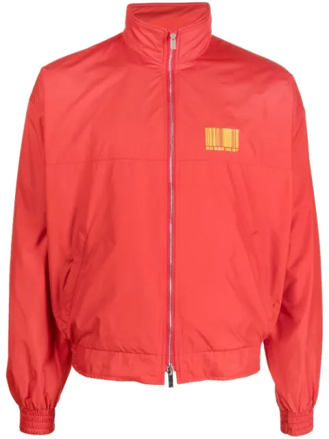 VTMNTS barcode-print track jacket Red VL12JA140R