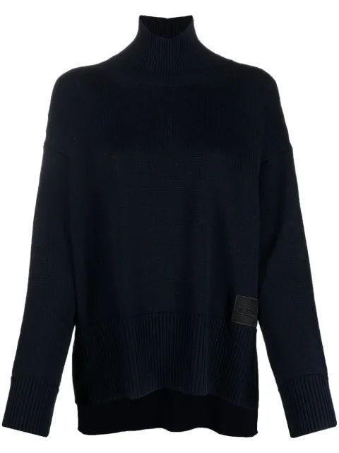 DONDUP roll-neck knitted jumper Blue DT199M00796002