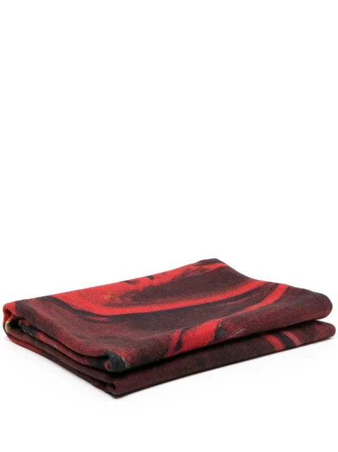 Givenchy graphic-print silk-wool blanket Red GV1316SO496