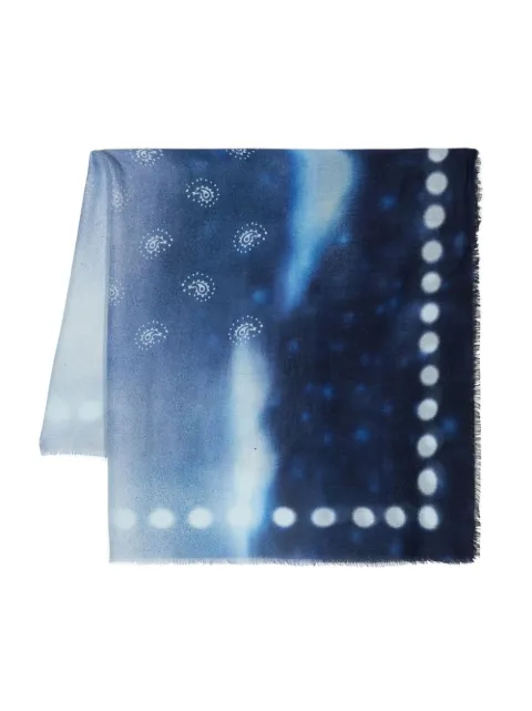 Givenchy graphic print scarf Blue GW1414SO18