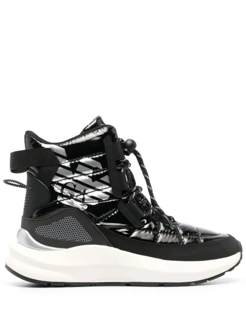 Ea7 Emporio Armani Mountain quilted high-top sneakers Black X8M005XK308