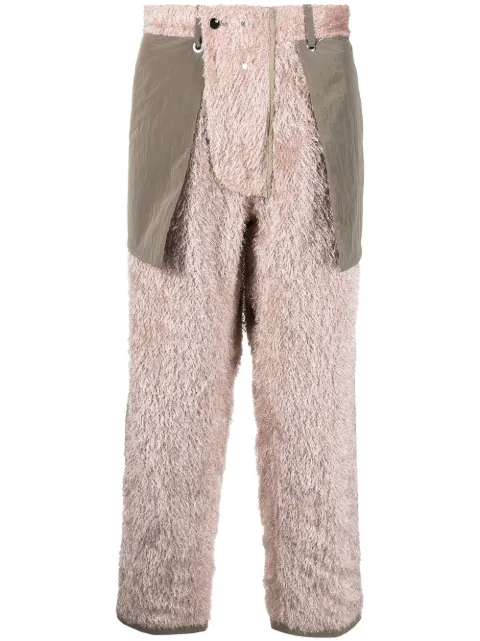 Craig Green textured-finish straight-leg trousers Pink CGAW22CWOTRS34