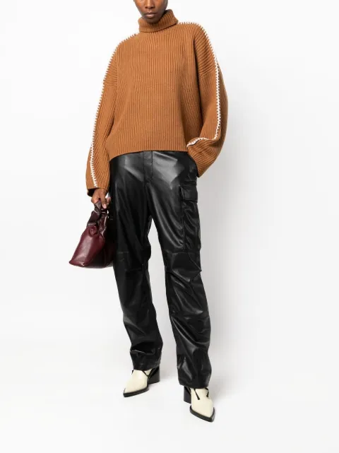 rag & bone Sands faux-leather cargo pants Black WAW22F7011EP11