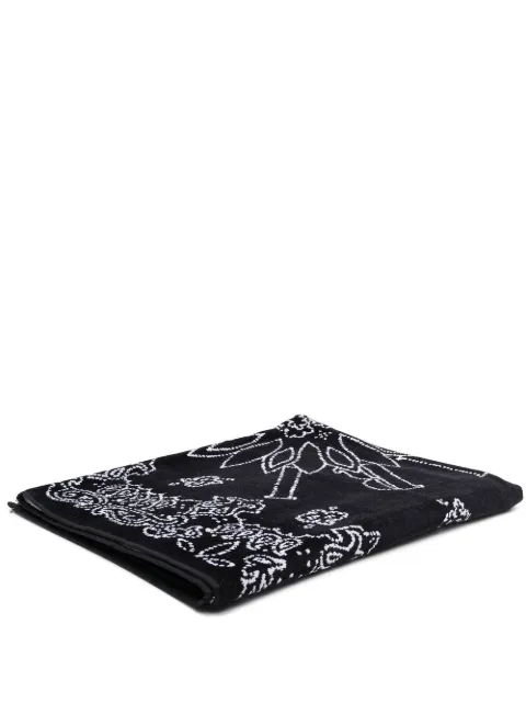 AMIRI bandana-print beach towel Black PF22MLT001
