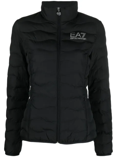Ea7 Emporio Armani logo-print puffer jacket Black 8NTB21TNF8Z
