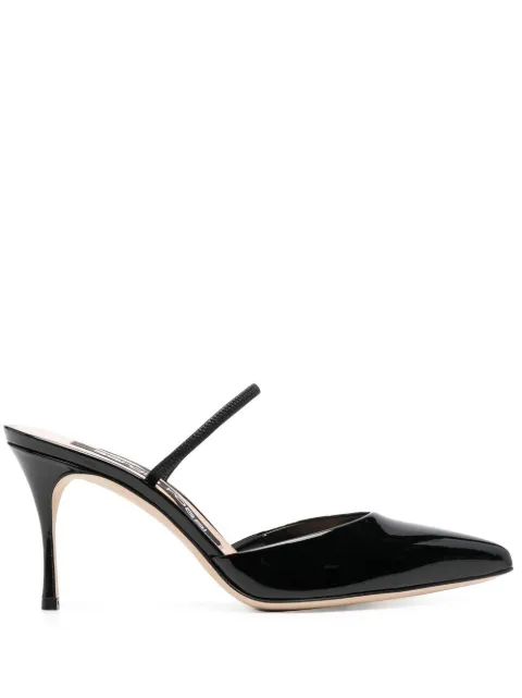 Sergio Rossi Godiva leather 75mm heel pumps Black A73273MVIV01