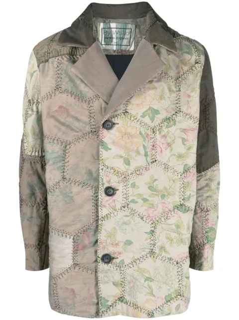 By Walid Jacob quilted pea coat Green 2712810M