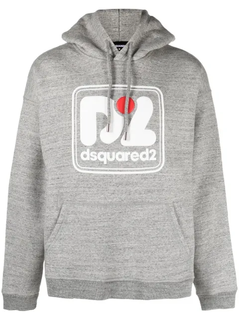DSQUARED2 logo-print cotton hoodie Grey S71GU0564S25148