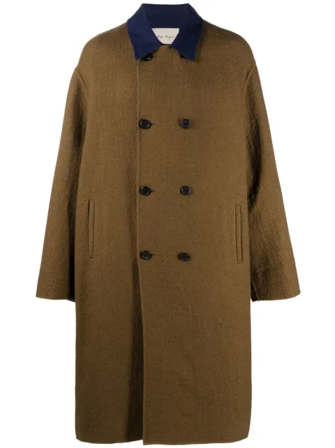 Nick Fouquet Vincent double-breasted overcoat Green NFMV10000DNV003