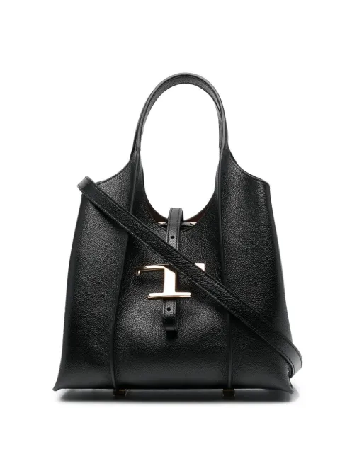 Tod's Timeless logo-plaque tote bag Black XBWTSBA9100Q8E