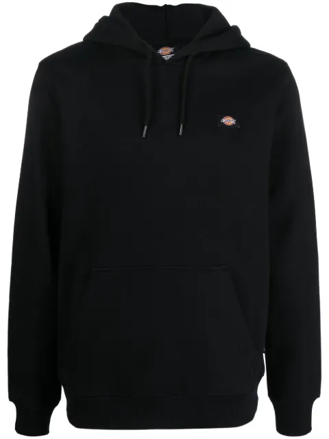 DICKIES logo-patch long-sleeve hoodie Black DK0A4XCDBLK1