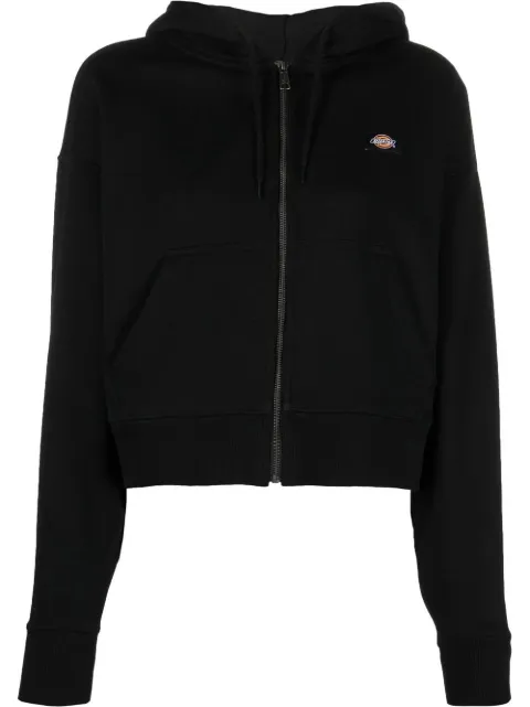 Dickies Construct logo-patch zip-up hoodie Black DK0A4Y1Z