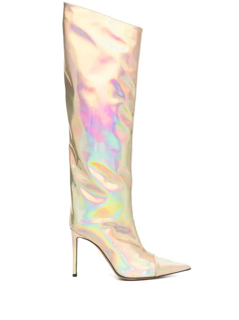 Alexandre Vauthier pointed-toe knee-high boots Gold AVI1800013