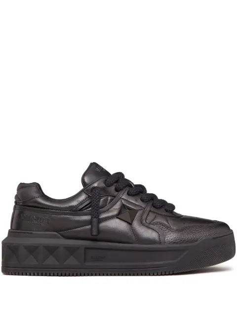 Valentino Garavani One Stud xl nappa leather low-top sneakers Black YS0G37XTM