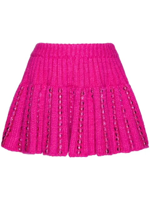 Valentino Garavani embroidered knitted mini skirt Pink BKG02Z7HH