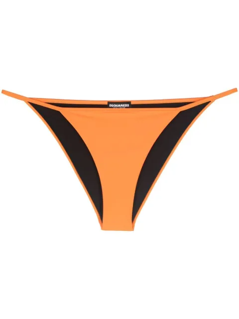 DSQUARED2 logo-print bikini bottoms Orange D6B003310ISA01