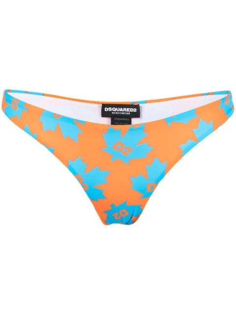 DSQUARED2 logo print briefs Orange D6B213330ISA01