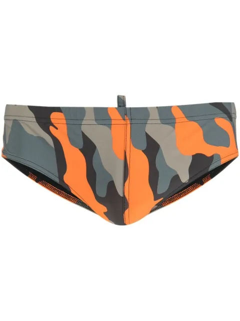 DSQUARED2 logo-print swim trunks Green D7B314480ISA01