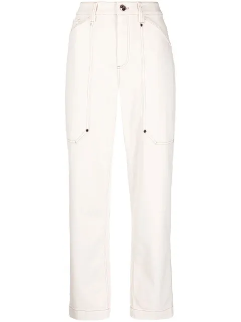 Brunello Cucinelli contrast-stitching straight-leg jeans Neutrals MP057P5774C7365