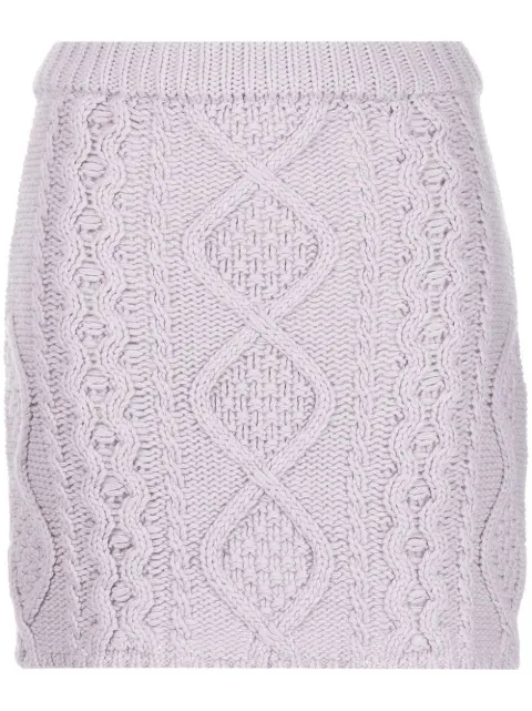Rokh cable-knit mid-ride skirt Purple R3CA63