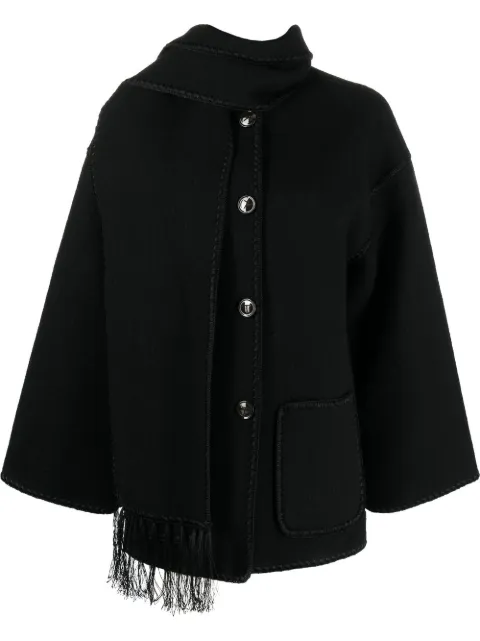 TOTEME embroidered scarf jacket Black 2241018201200