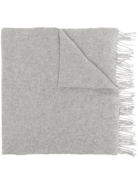 TOTEME fringe-edge virgin wool scarf Grey 224881807346