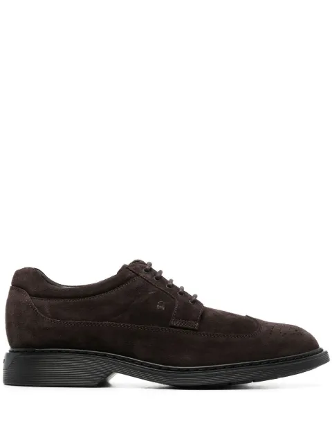 Hogan lace-up suede derby shoes Brown HXM5760EP60HG0