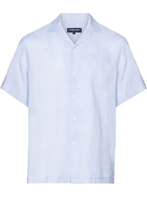 Frescobol Carioca Angelo linen shirt Blue 202905