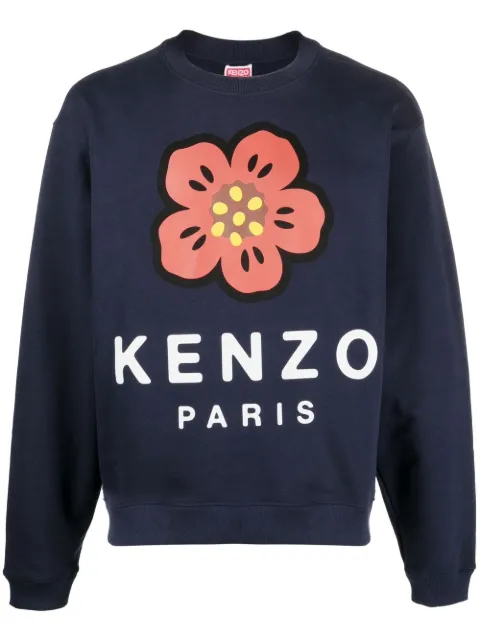 Kenzo Boke Flower crew-neck sweatshirt Blue FC65SW4104ME