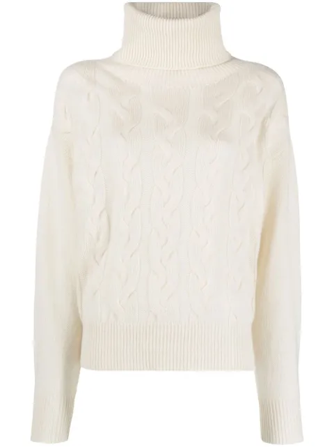 Woolrich turtleneck cable-knit jumper White CFWWKN0200FRUF0668