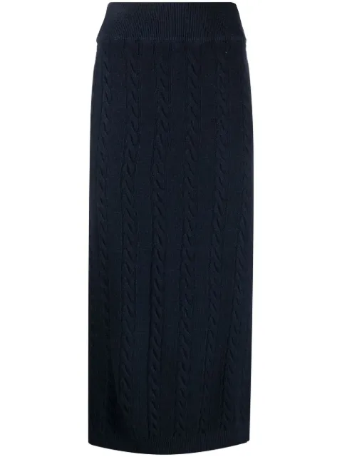 Woolrich Cable virgin-wool skirt Blue CFWWSK0045FRUF0628