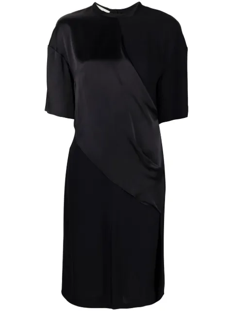 Stella McCartney panelled draped T-shirt dress Black 6A0040SRA02