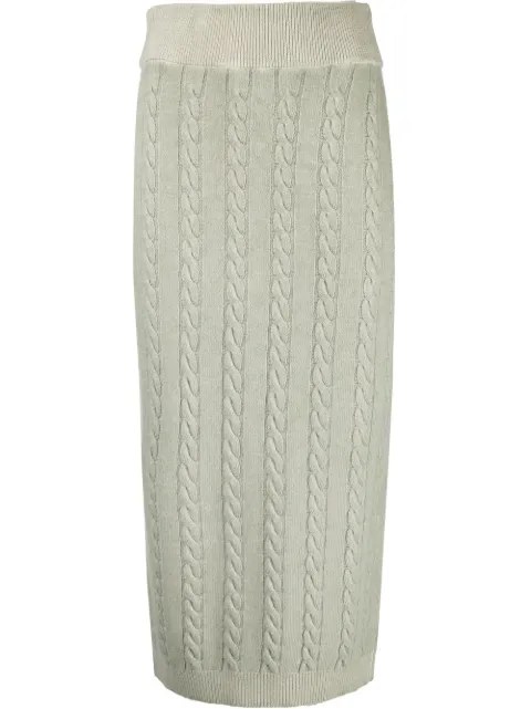 Woolrich cable-knit virgin-wool skirt Green CFWWSK0045FRUF0628