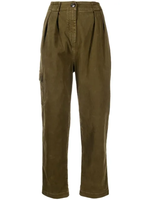 Woolrich high-waisted straight-leg jeans Green CFWWTR0122FRUT3156