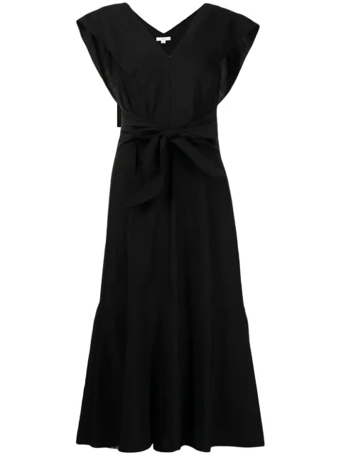Vince V-neck sleeveless midi dress Black V870851492