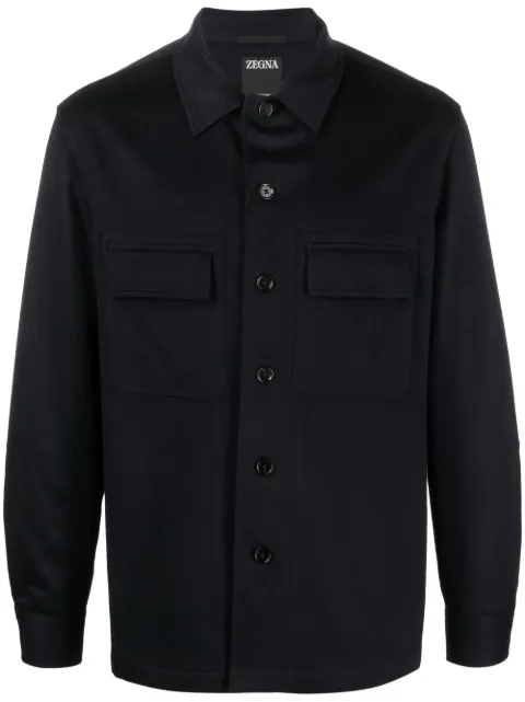 Zegna Alba Oasi shirt jacket Blue E8V46SOT6