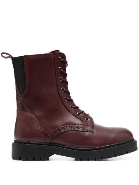Geox Bleyze leather ankle boots Red D26QDJ00043