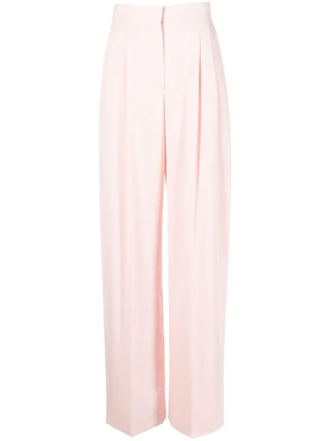 Alexander McQueen pleat-detail tailored trousers Pink 708651QJAAC