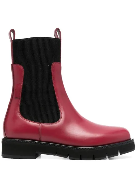 Ferragamo leather Chelsea boots Red 756167