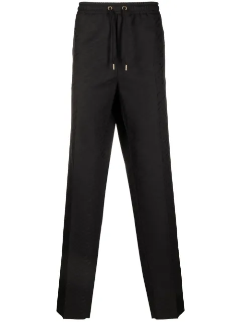 Versace La Greca-print track pants Black 10064291A04315