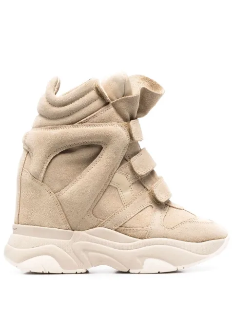 ISABEL MARANT Balskee suede sneakers Neutrals BK049100M029S