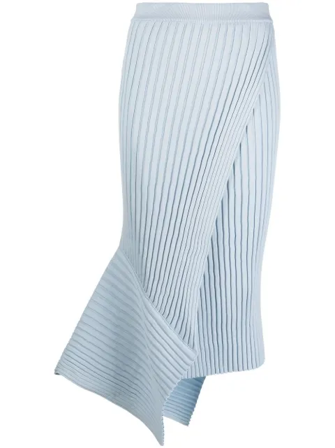 Stella McCartney ribbed-knit midi-skirt Blue 6K01463S2339