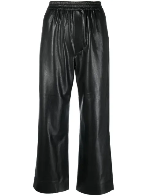 Nanushka cropped straight-leg trousers Black NW22CRPA01999