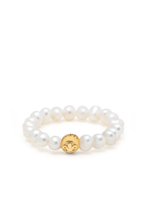 Nialaya Jewelry pearl beaded ring Gold WRING129