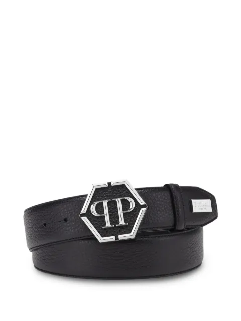 Philipp Plein leather belt Hexagon Black PPCOMVA0286PLE006N