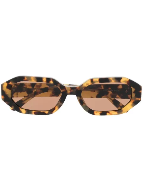 Linda Farrow x The Attico Irene oval-frame sunglasses Brown ATTICO14C8SUN