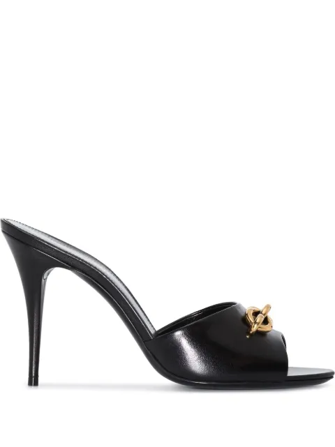 Saint Laurent Le Maillon 95mm heel sandals Black 6886851ZJ00