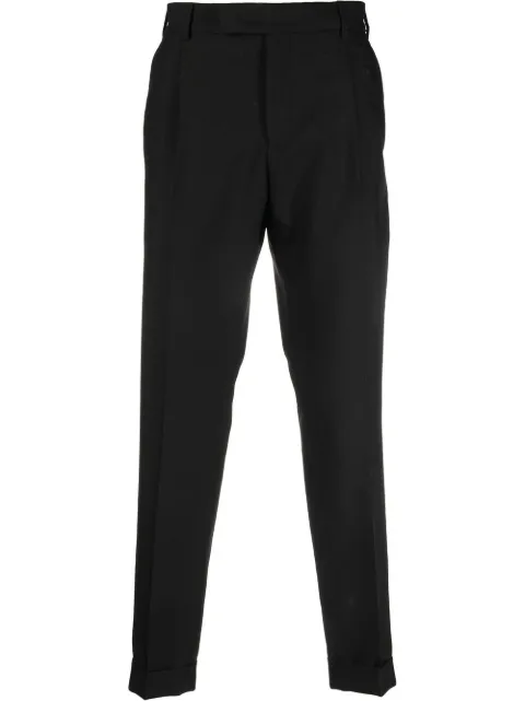 PT Torino Rebel tapered wool trousers Black CORFZAZ40FWDMR64