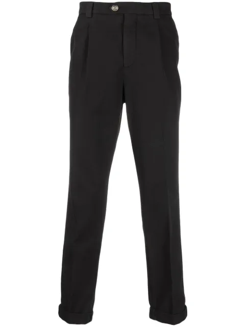 Brunello Cucinelli cropped cotton trousers Black M252DE1450C101