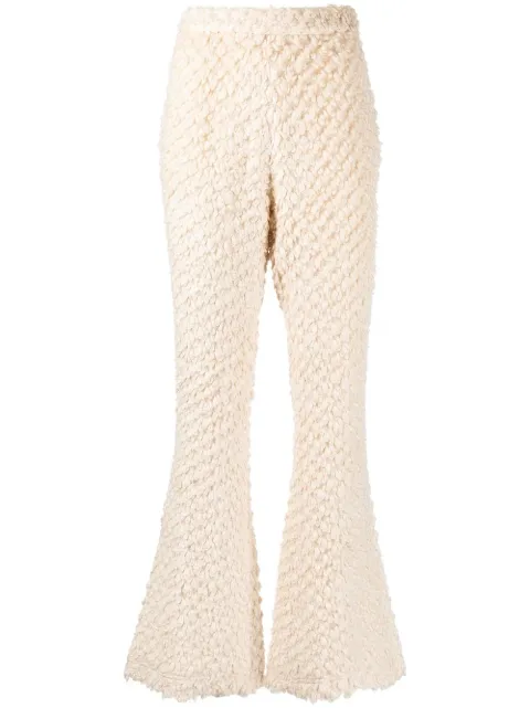 Rokh knit flare lounge trousers Neutrals R1CA73JP